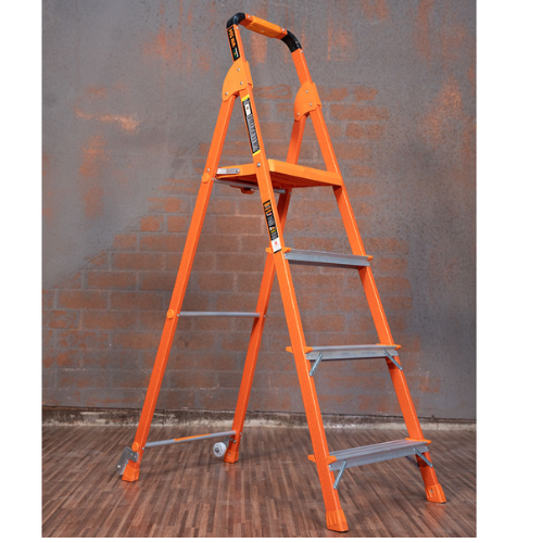 FIberglass ladder Liberti Work Mate 504 FRP 3-Step Platform Ladder with Wheels