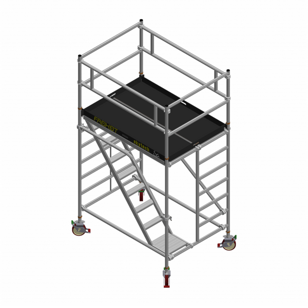 Freiheit Mobile Scaffold Tower With Stairway 1.35 m Wide – 2.4 m Platform Height