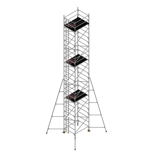 Freiheit Scaffolding Double Width 3T Ladder Frame Tower 1.45 m Wide – 12.20 m Platform Height