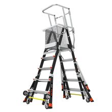 Little Giant Adjustable Safety Cage™ – 5'–9' Fiberglass Enclosed Elevated Platform | ANSI Type IAA | 375 lb Rated | Model 18509-240
