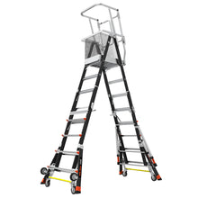 Little Giant Adjustable Safety Cage™ – 5'–9' Fiberglass Enclosed Elevated Platform | ANSI Type IAA | 375 lb Rated | Model 18509-240