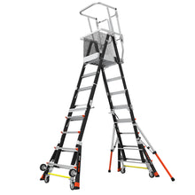 Little Giant Adjustable Safety Cage™ – 5'–9' Fiberglass Enclosed Elevated Platform | ANSI Type IAA | 375 lb Rated | Model 18509-240