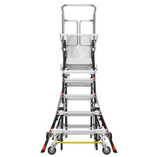 Little Giant Adjustable Safety Cage™ – 5'–9' Fiberglass Enclosed Elevated Platform | ANSI Type IAA | 375 lb Rated | Model 18509-240