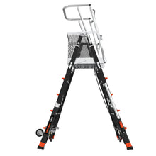 Little Giant Adjustable Safety Cage™ – 5'–9' Fiberglass Enclosed Elevated Platform | ANSI Type IAA | 375 lb Rated | Model 18509-240