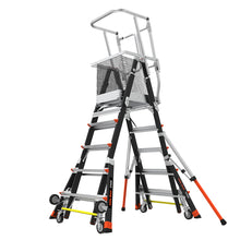 Little Giant Adjustable Safety Cage™ – 5'–9' Fiberglass Enclosed Elevated Platform | ANSI Type IAA | 375 lb Rated | Model 18509-240