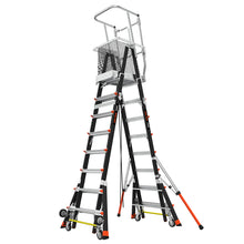 Little Giant Adjustable Safety Cage™ – 8'–14' Fiberglass Enclosed Elevated Platform | ANSI Type IAA | 375 lb Rated | Model 18515-240