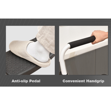 Liberti 5 Step Ladder with Handrails, Folding Step Stool Portable Steel Ladder for Adults for Home Kitchen Library Office, White