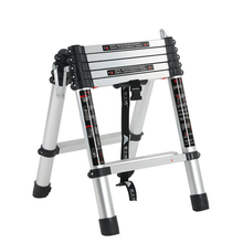 Liberti Telescopic Ladder  5-Step Folding Ladder with Non-Slip Treads Portable A-Type Aluminum Telescopic Ladder