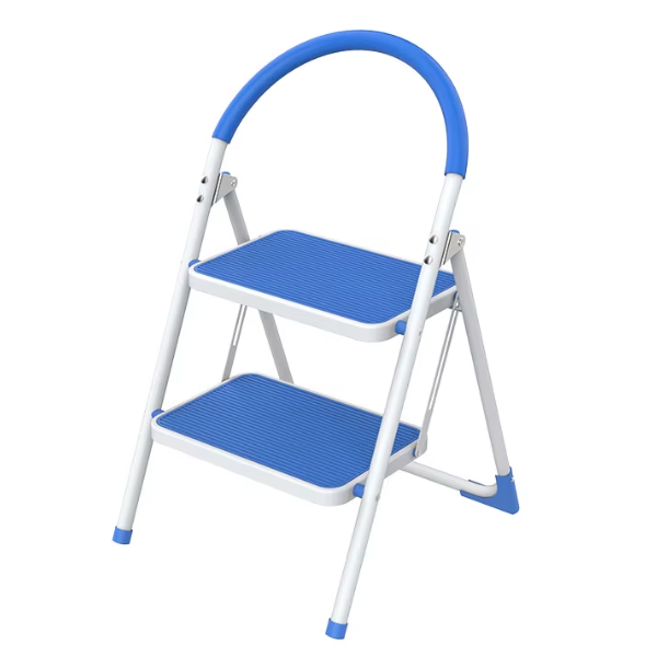 Liberti Heavy-Duty Folding Steel Step Ladder – 2 Step, 2 feet, 150KG Load Capacity, Compact & Modern Design for Home Use