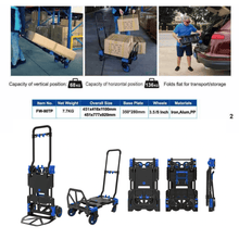 Heavy-Duty 2-in-1 Foldable Hand Truck Trolley | Aluminum Material Handling Cart | 137kg Capacity – Liberti