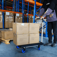 Compact Foldable Platform Hand Truck Trolley with Brakes | 136kg Load Capacity | 4-Inch Wheels – Liberti - FW-99F