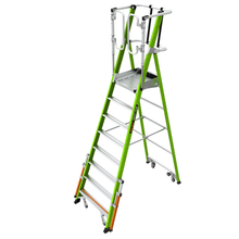 Little Giant Safety Cage 2.0 Fiberglass Podium Ladder