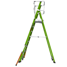 Little Giant Safety Cage 2.0 Fiberglass Podium Ladder