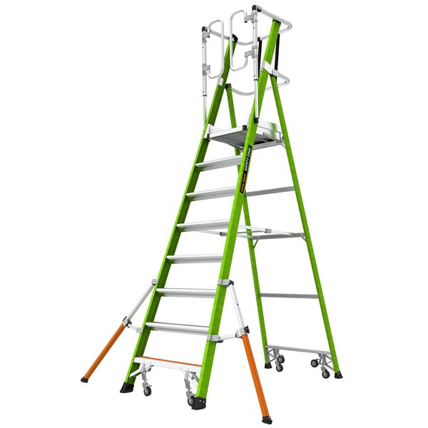 Little Giant Safety Cage 2.0 Fiberglass Podium Ladder