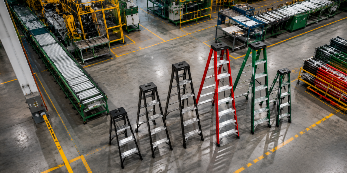 Fiberglass Ladder—Non-conductive—required near electricity