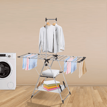 Stainless Steel Winged Clothes Drying Rack – Foldable Multi-Layer Laundry Stand (Model 122906N)