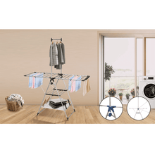 Stainless Steel Winged Clothes Drying Rack – Foldable Multi-Layer Laundry Stand (Model 122906N)