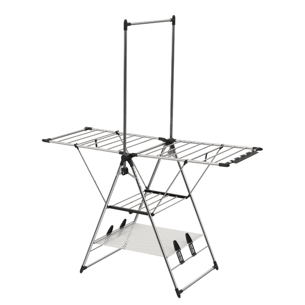 Stainless Steel Winged Clothes Drying Rack – Foldable Multi-Layer Laundry Stand (Model 122906N)
