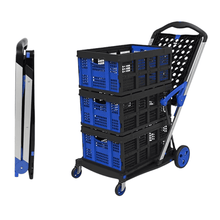 LIBERTI Two-Tier Heavy Duty Foldable Hand Truck with Baskets & Four TPR Wheels - FW-99C