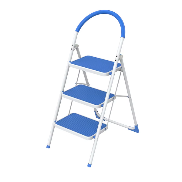 Heavy Duty 3 Step Steel Ladder for Home & Office – Anti-Slip, Foldable, Durable Step Stool for Indoor & Outdoor Use