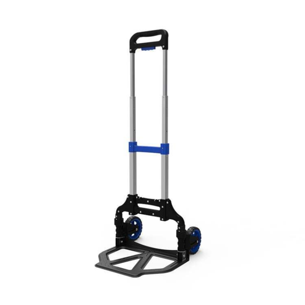 Lightweight, portable, and foldable aluminum luggage cart designed for warehouses, travel, and daily material handling