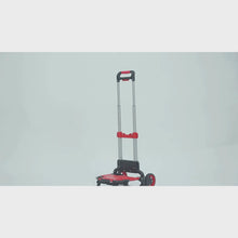 Lightweight, portable, and foldable aluminum luggage cart designed for warehouses, travel, and daily material handling